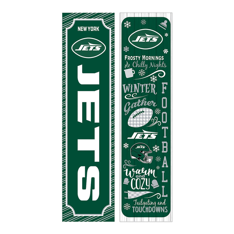 New York Jets Winter Seasonal Double Sided Large Leaner, 46"