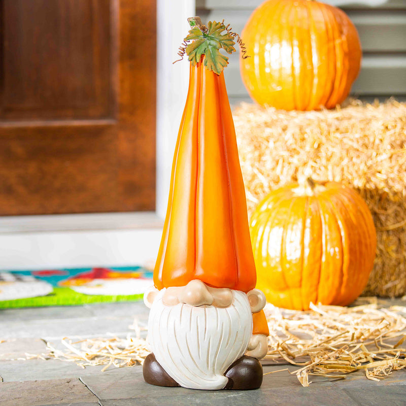 24"H Pumpkin Gnome Garden Statuary,84g4181