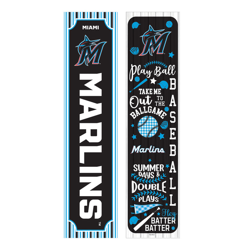 Miami Marlins, Spring Seasonal Leaner, 47" Double Sided