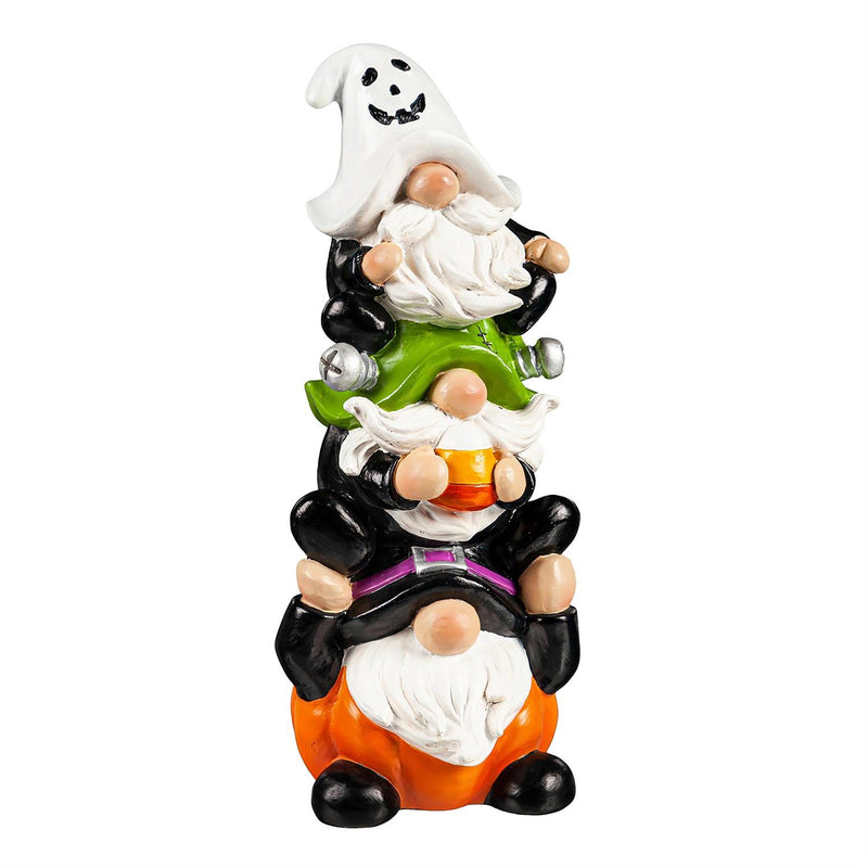 10.5"H Stacked Halloweeen Gnome Trio