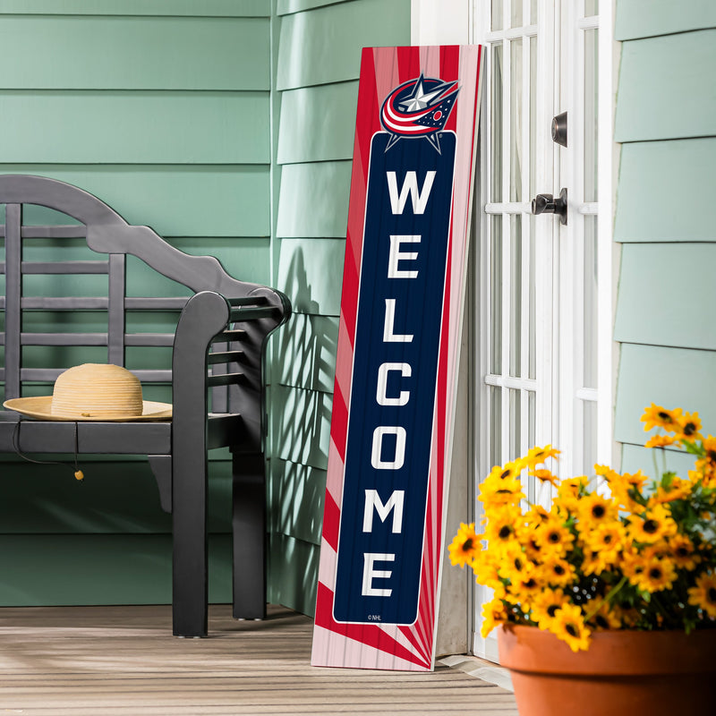 Columbus Blue Jackets Summer Seasonal Single Sided Large Leaner, 46"