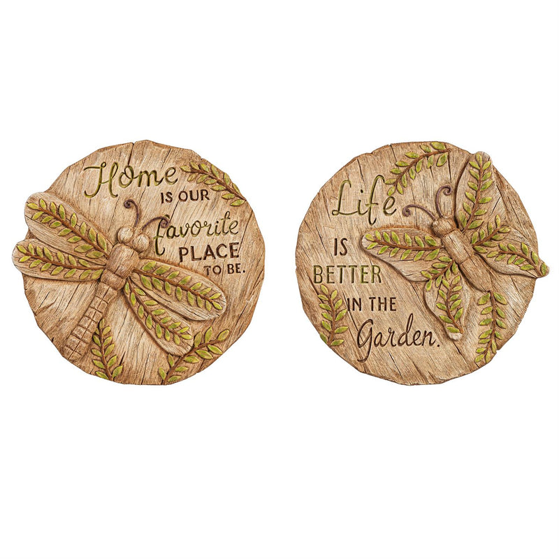 Garden Stone, Life is Better in the Garden/Home is our Favorite Place To Be, 2 Asst