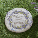 Lavendar Wreath Garden Stone, Welcome to my Garden, 2 Asst