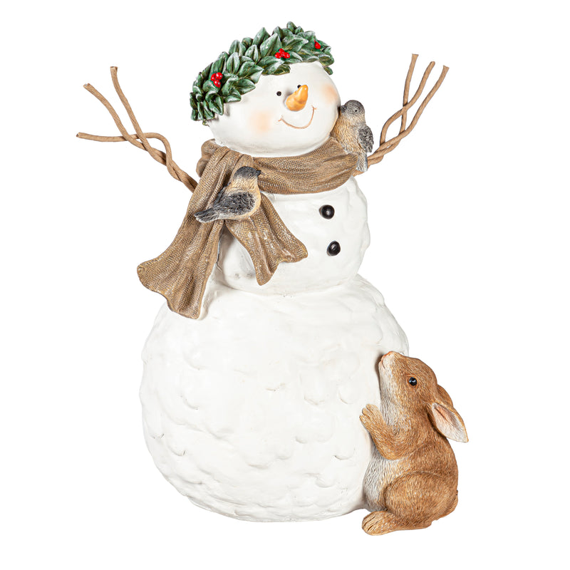 Woodland Snowmen Statue 14"H, 2 ASST,84g4729