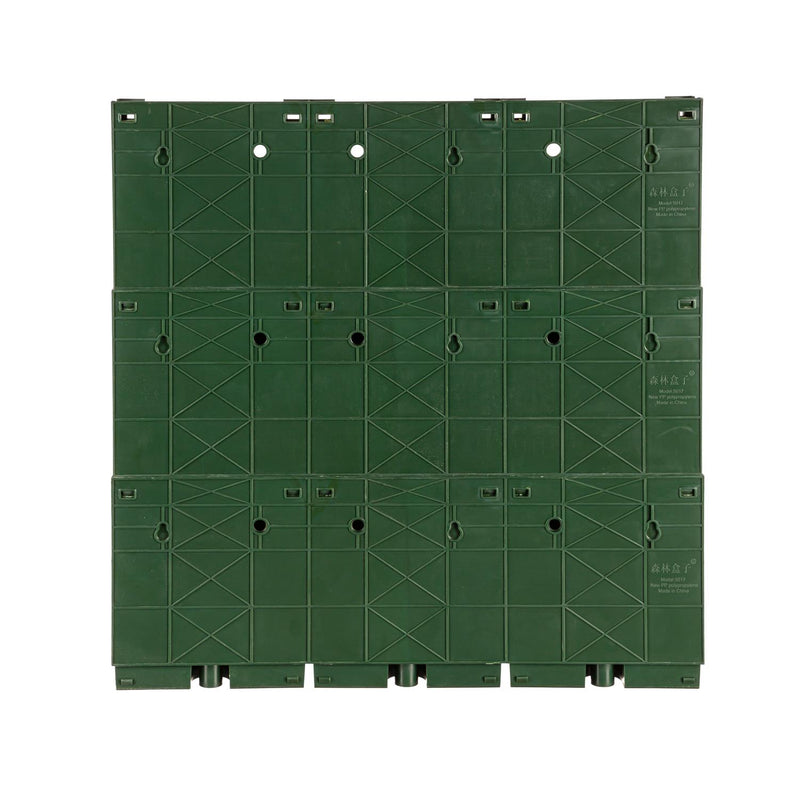 Outdoor Wall Planter with Drainage Pipe, 9 Planters