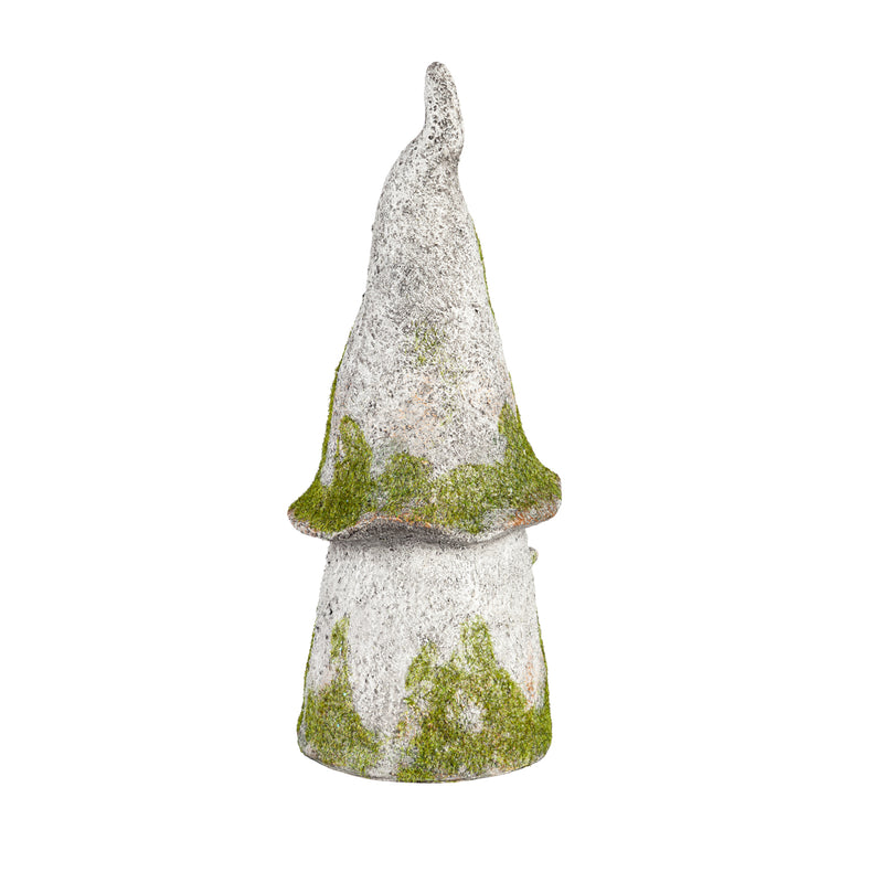 Evergreen Statuary,12" Faux Moss Fairy Cottage Statuary,5.13x5.13x12.38 Inches