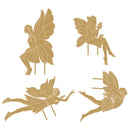 Metal Plant Accessory Sheet, Garden Fairies, 4 PCS
