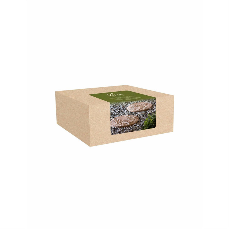 Terracotta Floral Round Stepping Stone