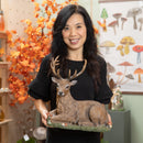 Evergreen Statuary,Forest Finds Stag Statue,14.37x7.68x13.19 Inches