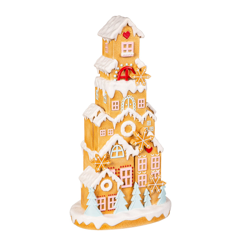 20"H Resin Gingerbread Town Statuary,84g5340