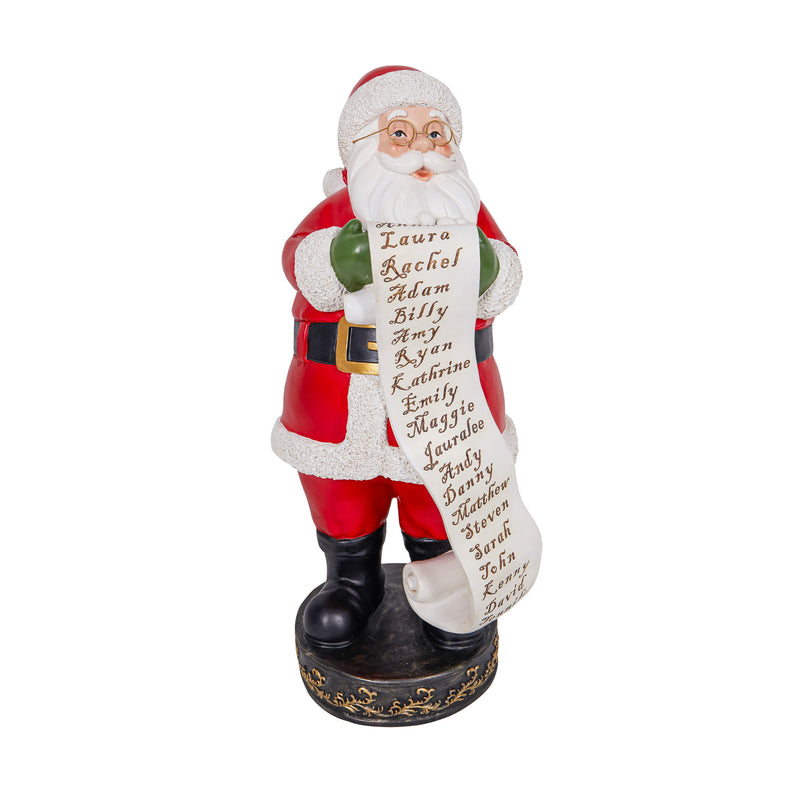 32"H Santa With List Statue,84g5351