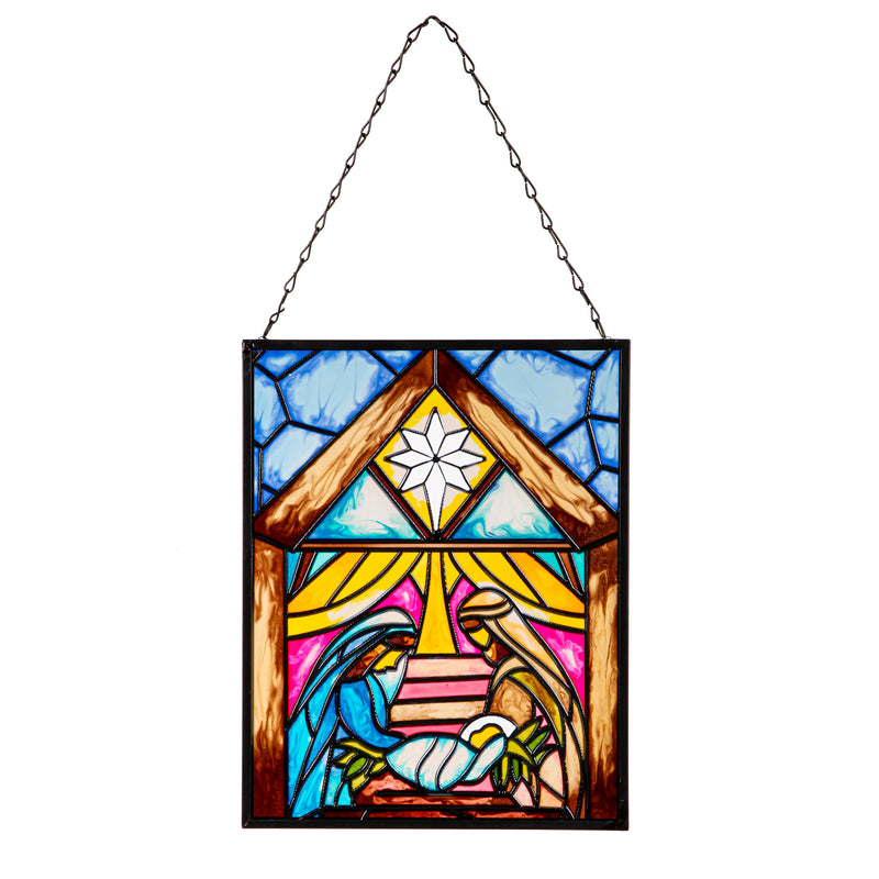 18"Hx8"L Nativity Glass Suncatcher,84g5364