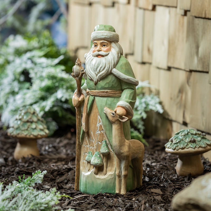 Santa With Animal Friends Statue,84g5378