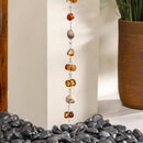Amber Metal and Glass Rain Chain, 70"H