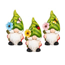 Terracotta Gnome With Leaf Head Statue, 10"H