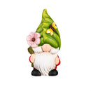 Terracotta Gnome With Leaf Head Statue, 10"H