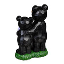 Resin Bear With Cub Floral Statue, 7"H