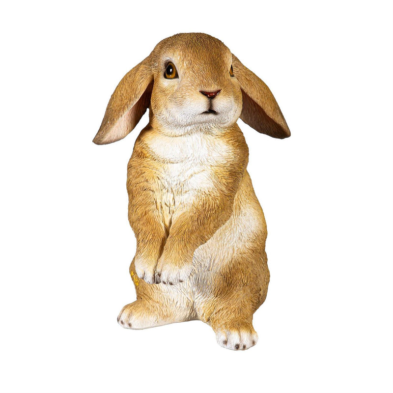 Resin Brown Rabbit Statue, 9"H