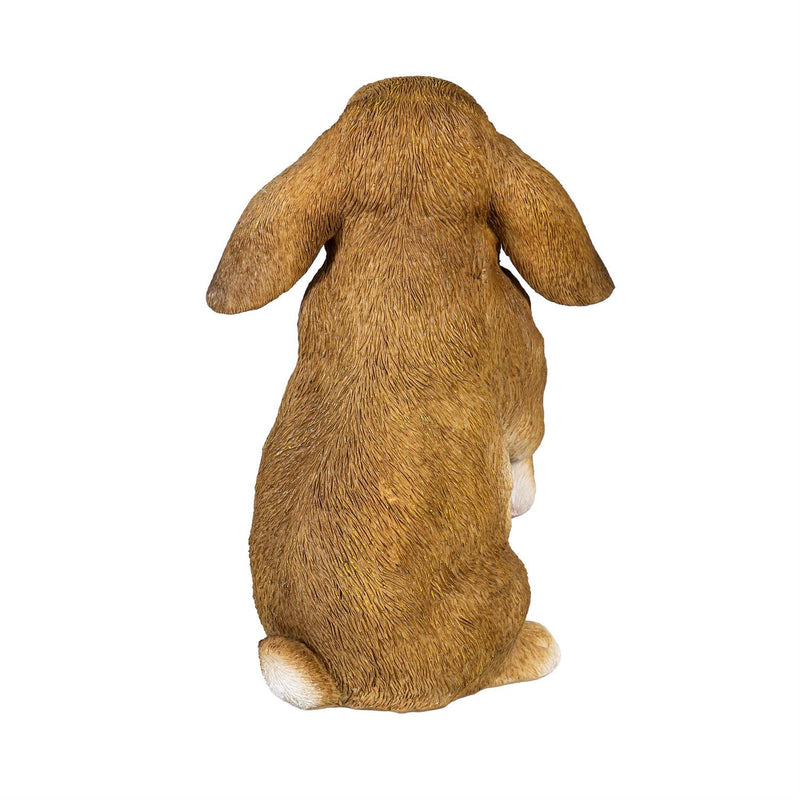 Resin Brown Rabbit Statue, 9"H