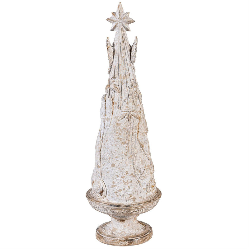 Nativity Garden Statue, Resin Statue, Nativity Tree, 18"H