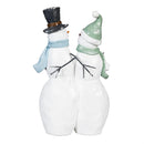 Season to Sparkle Garden Statue, Resin Garden Statue, Frosted Snowmen, 15.5"H
