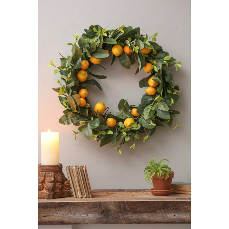 Bountiful Lemon Wreath, 24",84g639