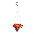 5.5" Butterfly Feeder, Glass Red Swirl