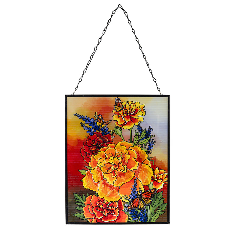 Mariposa Melody Stained Glass Wall Decor, 8" L x 10" H