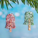 Christmas Vacation Garden Accent, Garden Bell, Glass Confetti, Asst of 2