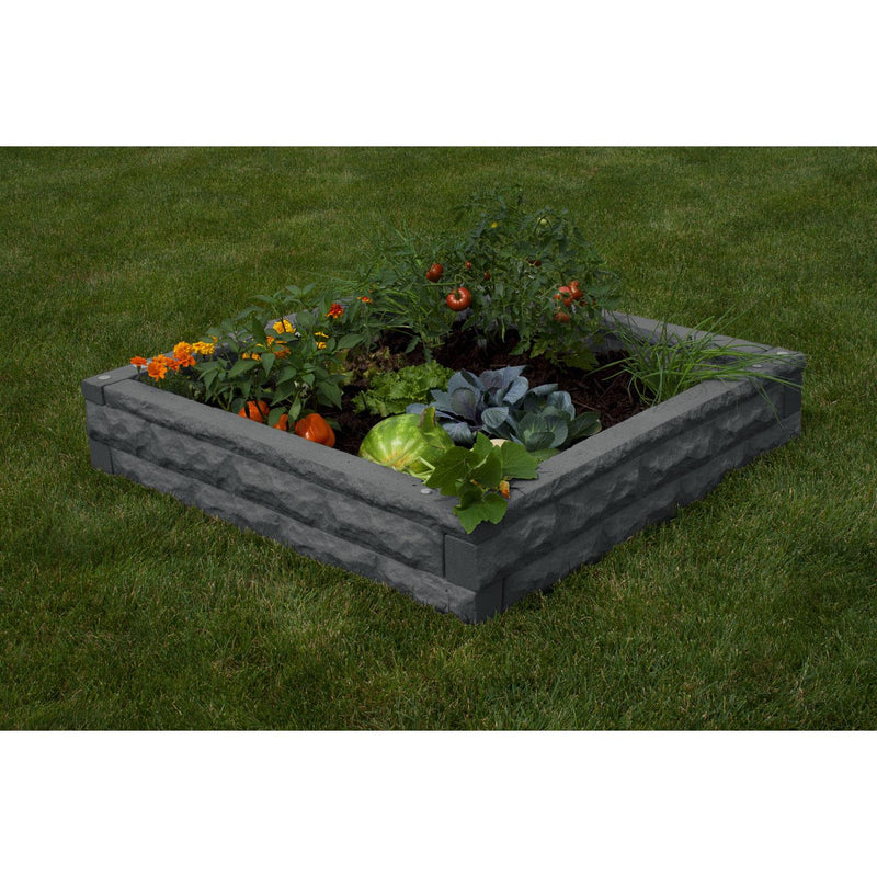 Faux stone raised bed - self watering 4 x 4