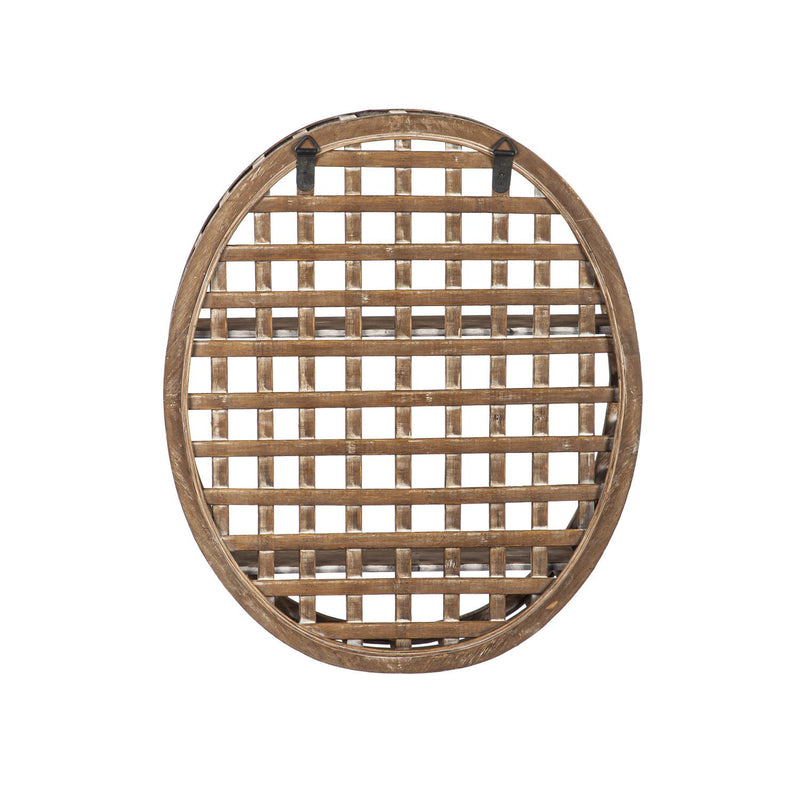 Woven Oval Wall Shelf