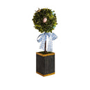 14" LED Topiary Tree in Pot with Ribbon Artificial Table Décor