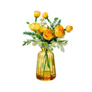 Artificial Ranunculus in Glass Vase Table Décor, Asst, 9"H