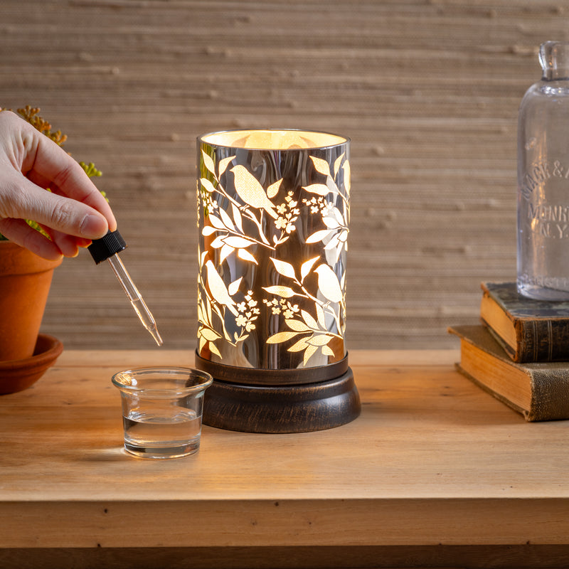Floral Bird Aromatherapy Oil Warmer, 7"H