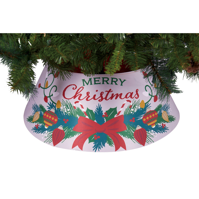 25" LED Merry Christmas Fabric Tree Collar,8ftc004