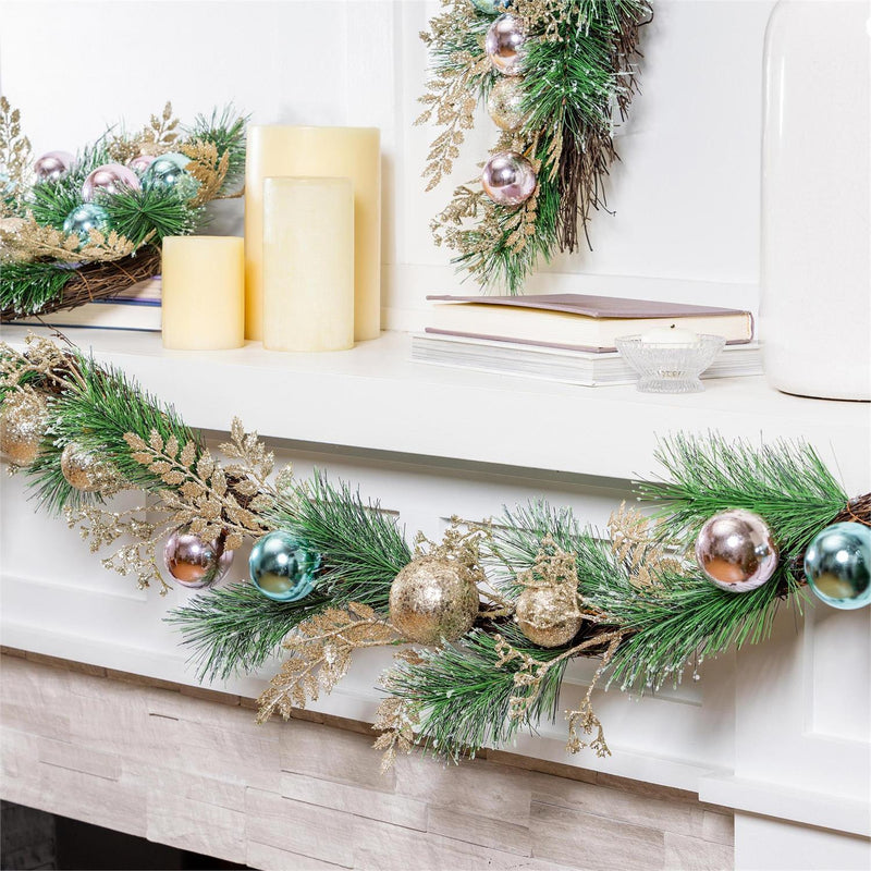 Season to Sparkle Garland Artificial with Ornaments, 72" H