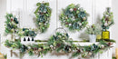 Shades of Green Garland Artificial with Ornaments, 72"H