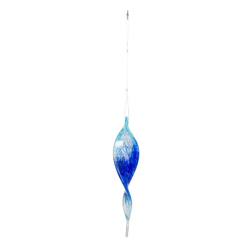 Red, White, & Blue Hanging Art glass Outdoor Ornament, Set of 3,8hdg041