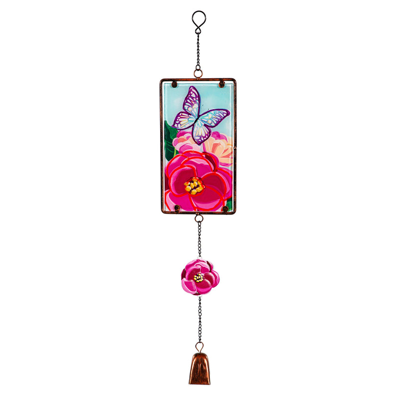 What She Shed Garden Decor, Glow-in-the-Dark Stained Glass Outdoor Hanging Decor, Asst of 3