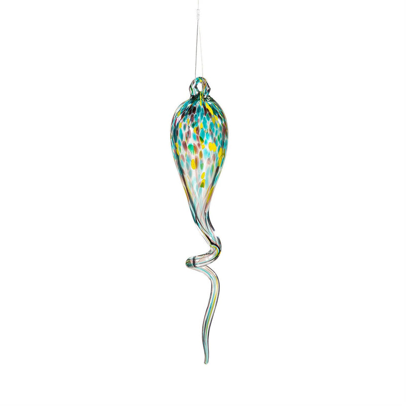 Outdoor Glass Swirly Ornament, Set of 3