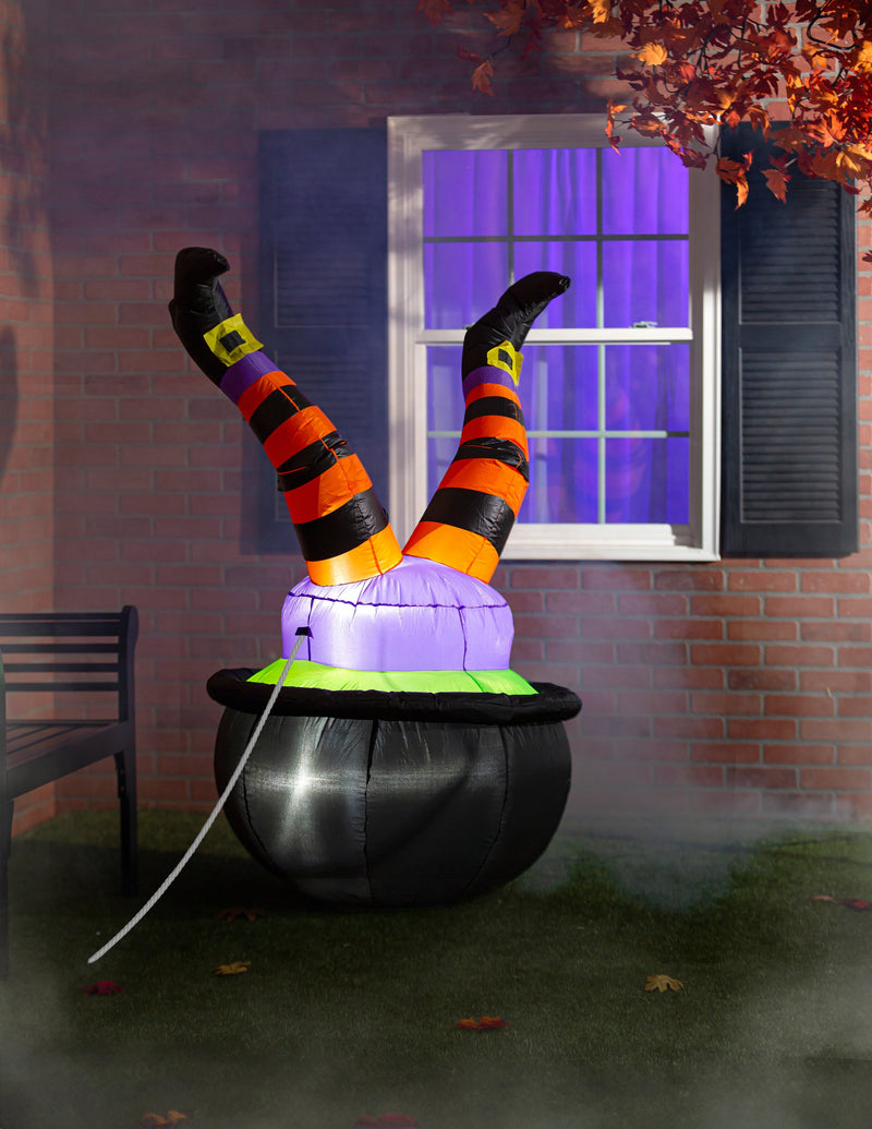 Evergreen Garden Accents,4ft Everinflatable, Witch's Brew,35.04x33.46x62.2 Inches