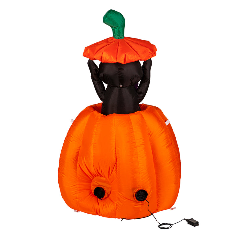 Evergreen Garden Accents,4ft Everinflatable, Black Cat in Jack-O-Lantern,23.62x23.62x47.24 Inches