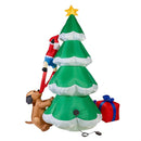 EverInflatable, Santa & Puppy Christmas Tree, 7FT