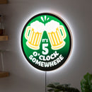LED Wall Decor, Edgelite, Large Round, 5 O'Clock Somewhere