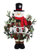 Noel Santa & Snowman Standing Plush LED Decor