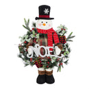 Noel Santa & Snowman Standing Plush LED Decor