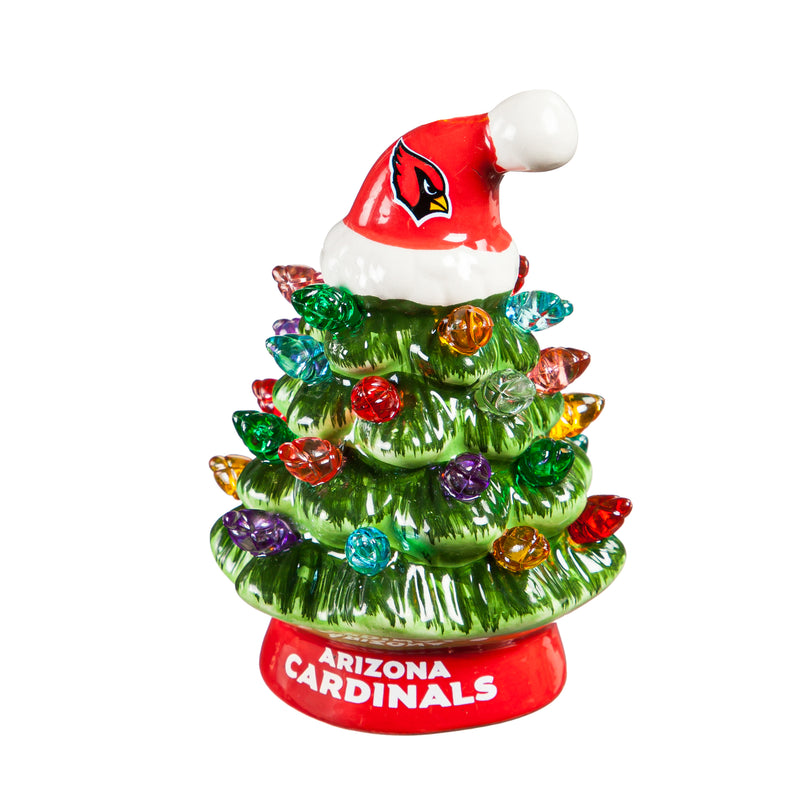 4" Mini LED Tabletop Christmas Tree, Arizona Cardinals,8led3800mt