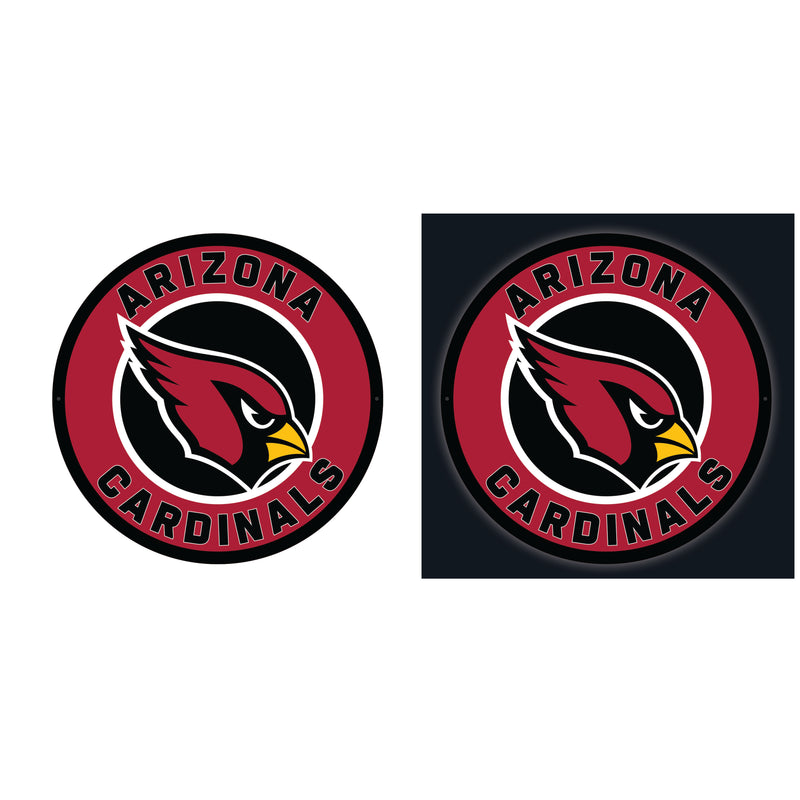 Arizona Cardinals NFL Football Large Round Edgelite LED Decor