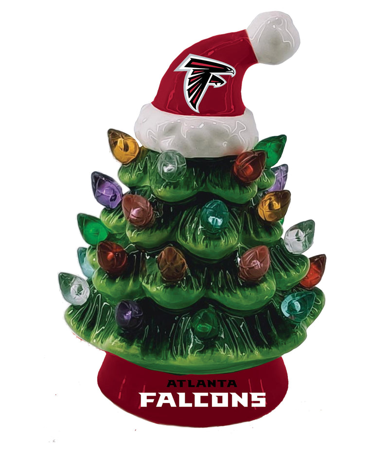 4" Mini LED Tabletop Christmas Tree, Atlanta Falcons,8led3801mt