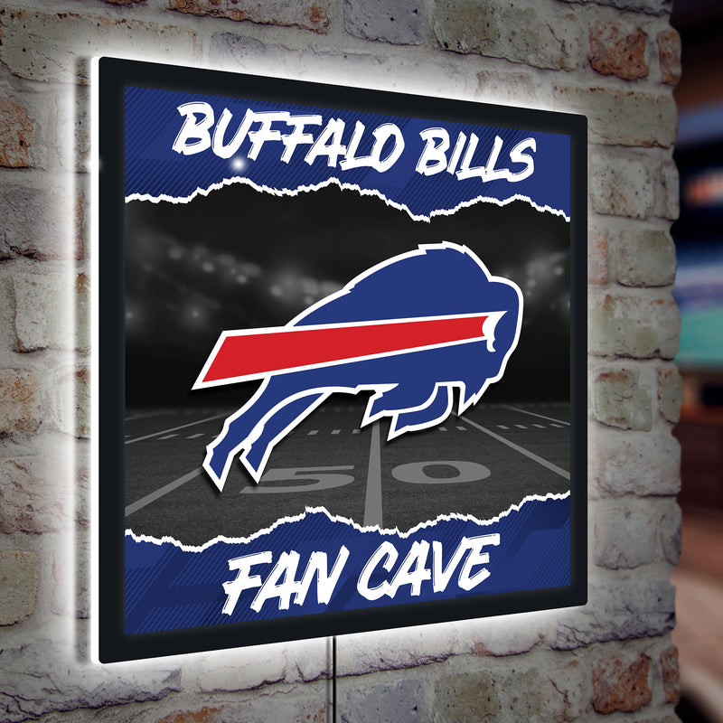 Buffalo Bills 23"H x 23"L LED Wall Decor, Edgelite, Square